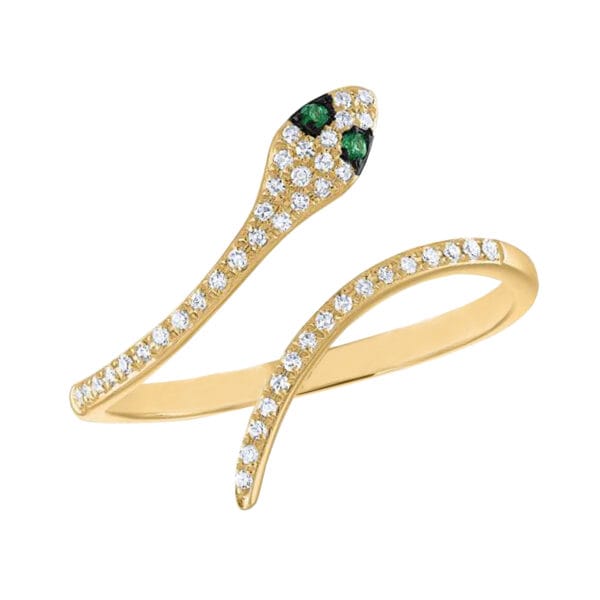 Diamond Snake Ring, Pave Diamond Serpent Ring - Image 2