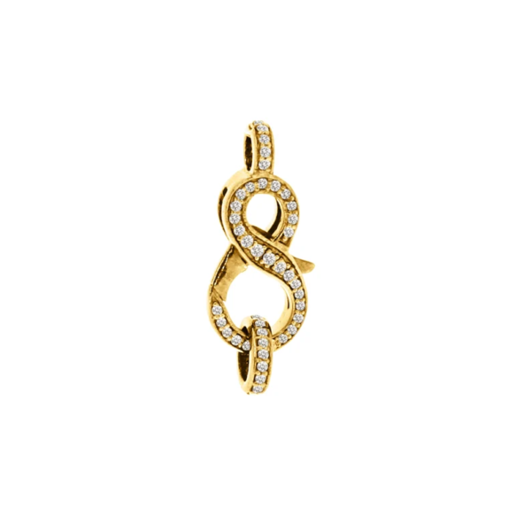 Diamond Pave Clasp Lock, Pave Diamond Spring Lock - Image 3